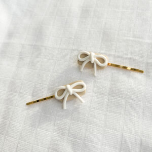 Lyon -  Schleifen beige-weiß